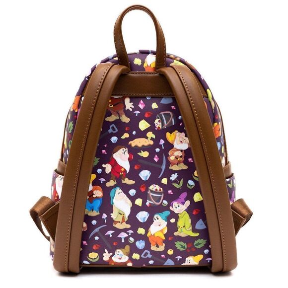 Loungefly Disney Snow White And The Seven Dwarfs Gems AOP Backpack - Picture 3 of 4